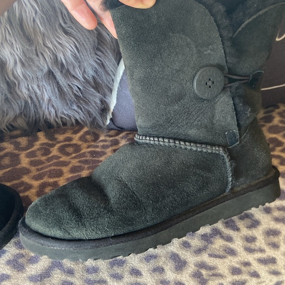 Women's Black Suede Boots - Picture 2 of 5